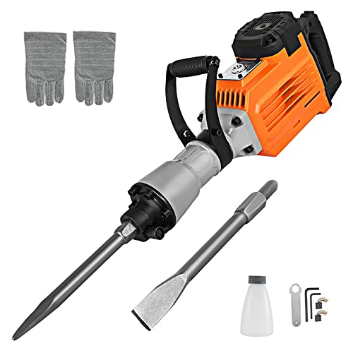 Havk Bohrhammer Elektro-Abbruchhammer Hochleistungs-Betonbrecher Spitz FlachmeißEl Der Um 360° Verstellbare Vordere…