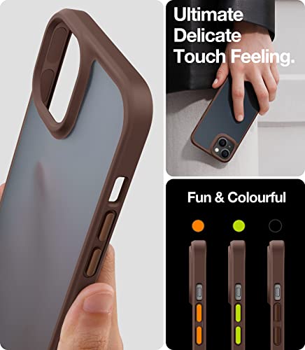 TORRAS Shockproof Case for iPhone 13 Case/for iPhone 14 Case, Military Grade Drop Tested, Protective Hard Back Slim Thin Case for iPhone 13 & 14 Case, Brown — view 4