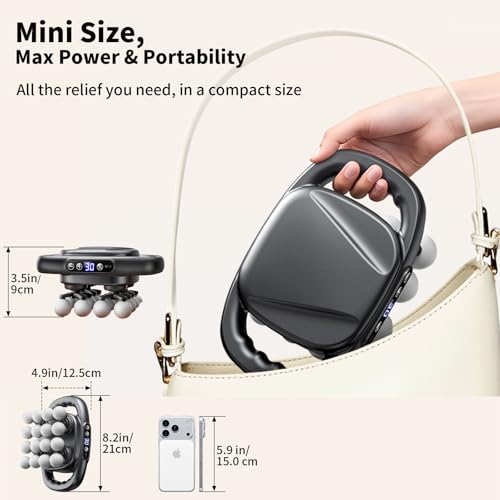 Image of Mini Massage Gun, 2026 Upgrade Portable Deep Tissue Massager with 16 Heads & 3 Modes, 30 Intensity Levels, Ultra-Quiet for Neck, Back, Legs Pain Relief, Ideal for Women, Travel, Home & Office Use