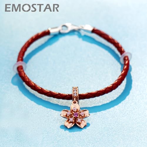 Black and Red Braided Leather Bracelet for Women/Men, Woven Genuine Leather Cord Bracelets with 925 Silver Lobster Clasp and Rubber Rings, Personalized for Mothers Day/Christmas Gifts Jewelry Making2