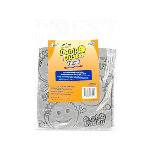Scrub Daddy Damp Duster Towel - Durable Sponge-Like Dust Cleaner for Multisurface Dusting, Picking...