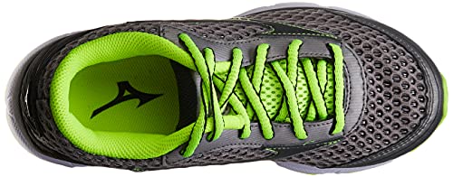 Tênis Mirai Junior, Mizuno, Criança Unissex, Prata/Preto/Amarelo, 34