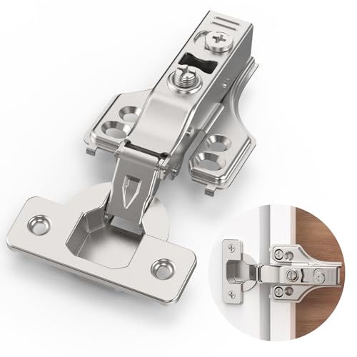 COSYCOVE 2 Pairs 4 Packs Full Overlay Soft Close Cabinet Hinges 3/4 inch Face Frame Soft Close Hinges with Hydraulic Damper Concealed 3D Adjustable for Frame&Frameless Cabinets