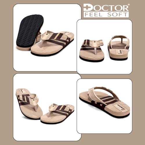 Image of Men Stylish Thong Slippers with Textured Anti-Slip Sole, Comfortable Cushioned Footbed, Lightweight Everyday Wear Slippers for Indoor and Outdoor Use