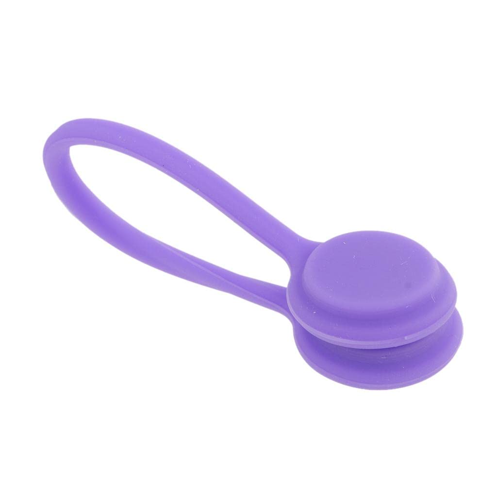 Bnf® Magnetic Cord Winder Wrap for Headphones/Date USB Cable, Cute Candy Color Soft Silicone Earphone Cable Cord Organizer,Also Use As Bookmarks/Keychain Stick on Whiteboard or Refrigerator Purple-image-32