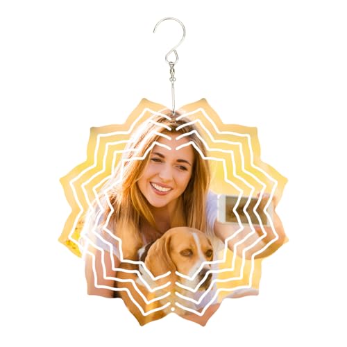 Personalized Custom Photo Metal Wind Spinner Hanging Ornament (sty1)