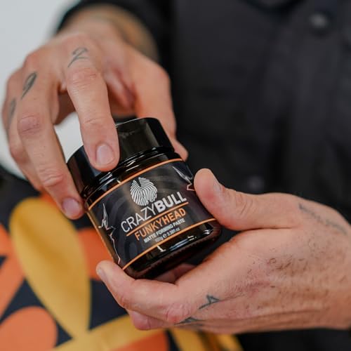 Crazy Bull Hair Funky Head Matte Forming Paste - Water-Based Hair Styling Products - Volumizing Styling Cream - Vegan and Cruelty-Free - 3.38 oz