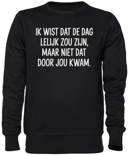 Sweat-shirt Noir Jersey Message Original Graphique Jumper Unisexe Homme Femme