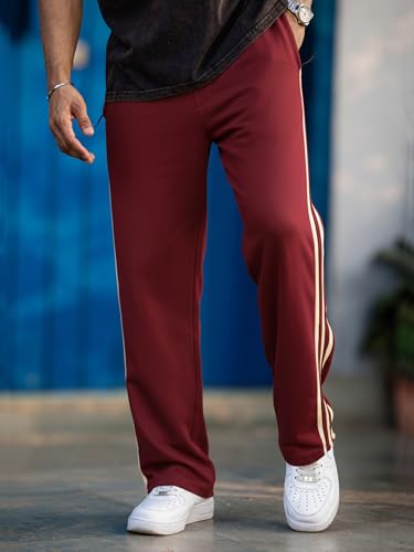 Image of Maniac Mens Colorblock Biscuit and Brown Color Baggy Fit Pant