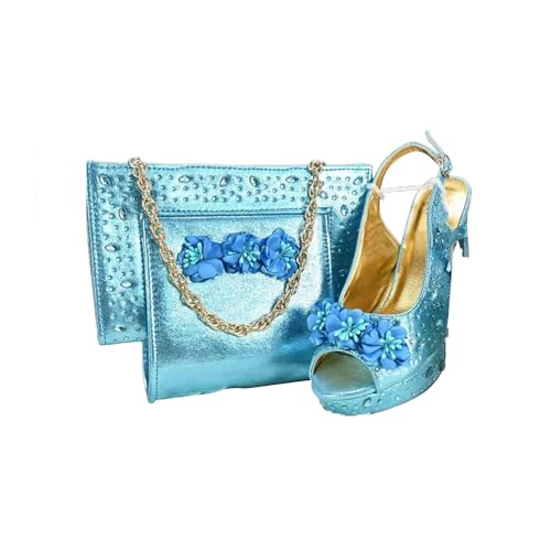 Wine Women Shoes and Bag Set African Ladies High Heels Sandals Match with Handbag Party Pumps Femmes Sandales