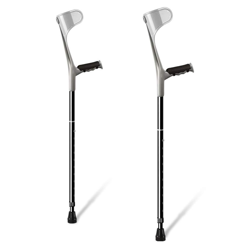 MObyat Andador para Ancianos,Bastón, muletas Plegables para antebrazo para Adultos, muleta médica Plegable portátil para Brazo, Andador de Codo de aleación de Aluminio Ligero Ajustable en Altura, g