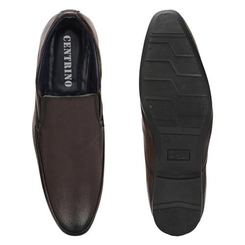 Image of Centrino Slip-On Men's Formal Shoe | Stylish with Soft Cushioned Insole | Sleek Slip-On Design for Formal Look | Durable with Anti-Skid Sole | Ideal for Office Wear (9287)