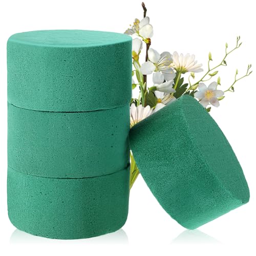 Gjinxi 4 Stück Runde Blumensteckschaum Nasssteckschaum Set Steckschwamm für Steckmasse Blumenarrangements Floristenschaumstoffzubehör für Hochzeitsgangblumen-Partydekoration (8 × 4 cm) Gjinxi 4 Stück Runde Blumensteckschaum Nasssteckschaum Set Steckschwamm für Steckmasse Blumenarrangements Floristenschaumstoffzubehör für Hochzeitsgangblumen-Partydekoration (8 × 4 cm)