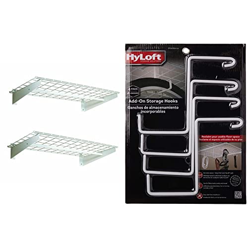 HyLoft 777 36-Inch X 18-Inch Adjustable Steel Wall Shelf (2-Pack)