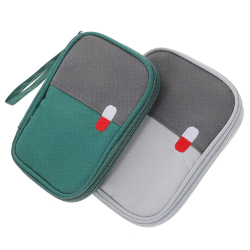 Bolsa de medicamentos de viaje portátil para camping y vuelos neceser de poliéster YARNOW