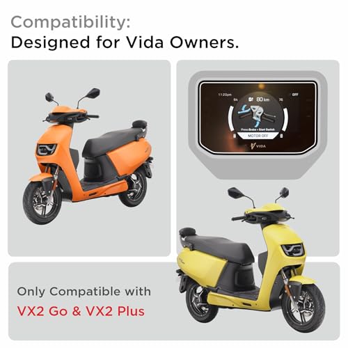 Image of Spartan Shield Matte [2 PACK] Screen Guard For Hero Vida VX2 Plus & VX2 Go [2025+] Electric Scooter || 4.3 Inch Color TFT Display Protector || VidaVX2 EV Accessories 2025 [NOT TEMPERED GLASS] (Matte)