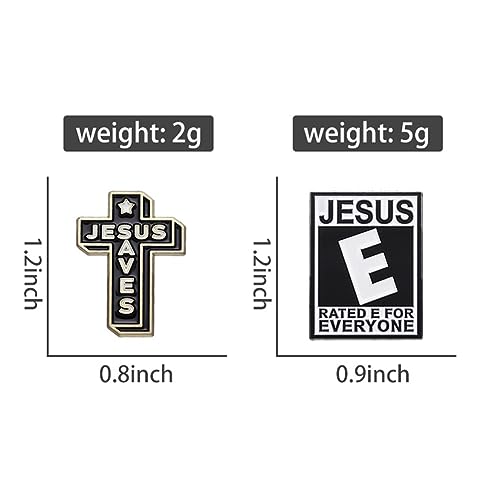 Image of Cross Brooch Pin for Women Men Cute Cross Brooch Metal Badge Pin Laple Religious Faith Brooches and Pins Hat Bag Shirt Decoration Jewelry Easter Pack