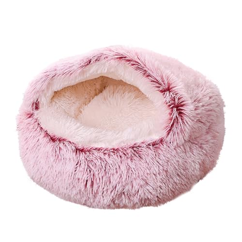 Lit grotte pour chat lavable petit lit animaux de compagnie peluche taille M - 2