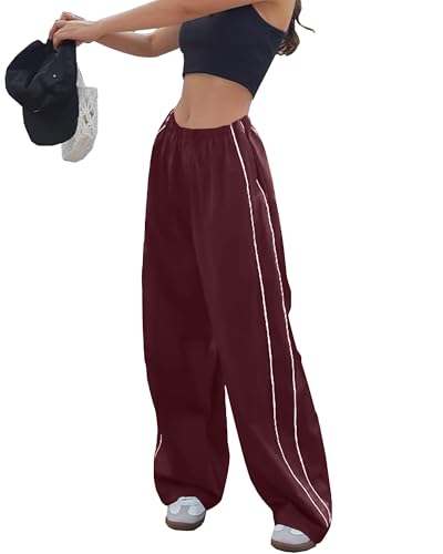 Pantalon de survêtement Y2K ample à taille élastique pour femme