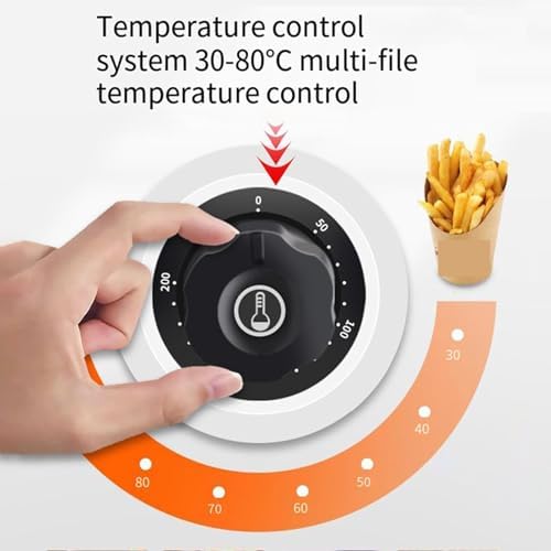 Vitrina eléctrica para calentar alimentos con temperatura ajustable y luz integrada, vitrina de alimentos calientes para mantener la comida caliente