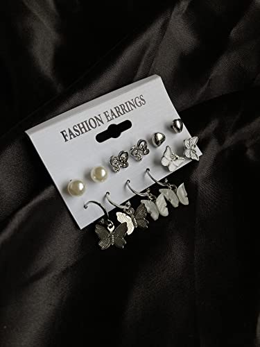 Image of ANNACREATIONS Stylish combo of pearl stud hoop earrings set for Women Girls