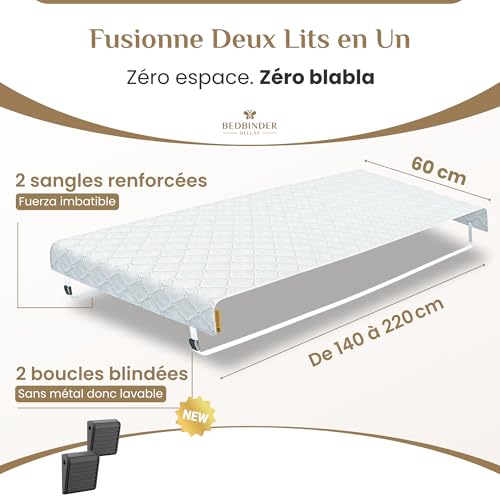Cale lit et sangle matelas pour assembler deux matelas individuels - 4