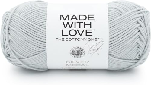 Image of Lion Brand Yarn Tom Daley-The Cottony One Yarn, 5 Pack, Silver Medal