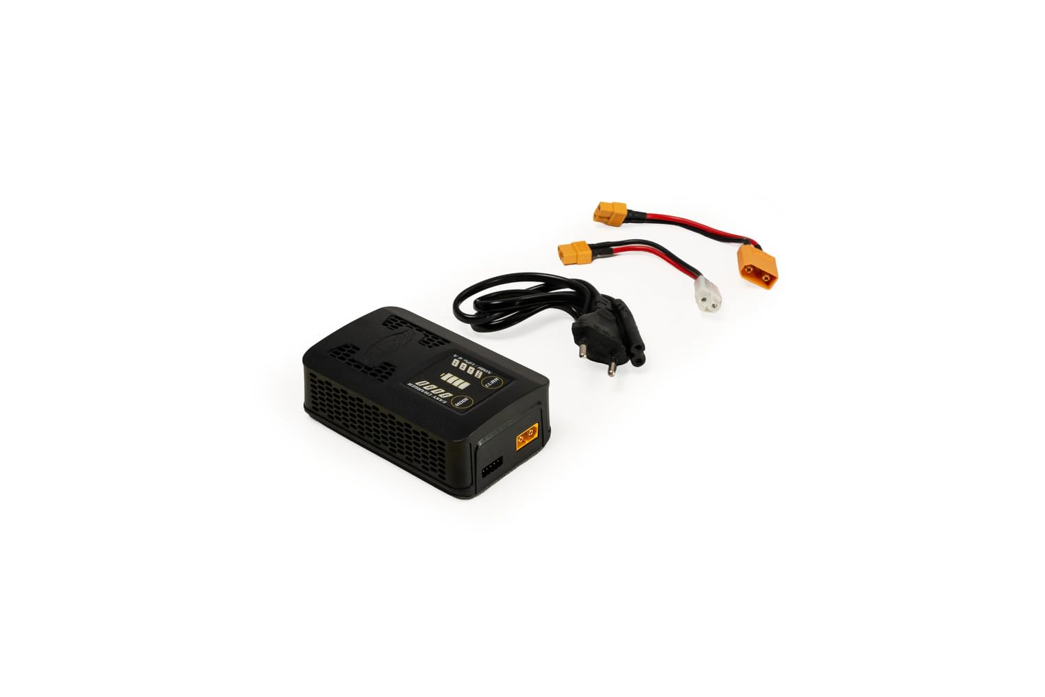 Carson Easy Charger NiMH/LiPo 4A – ładowarka RC, szybka ładowarka z Delta Peak, prąd ładowania 0,5 A – 4 A, 50 W, XT60 na Tamiya i XT90, AC 100–240 V, czarna