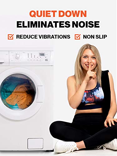 SlipToGrip Washer Dryer BE QUIET Non Vibration Pads - Stainless Insert Never Wears Out - Anti Slip Pads - PATENTED (8 Pack) - Thumbnail 4