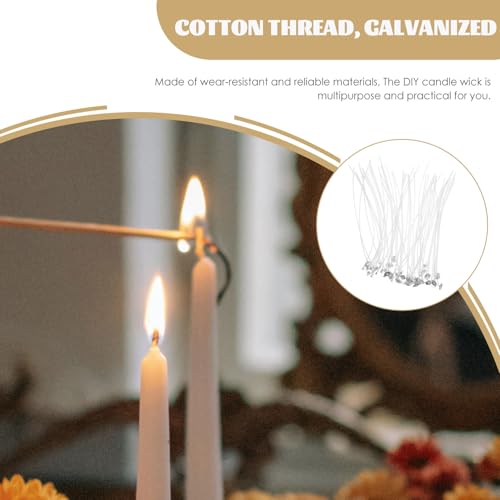 Mechas de algodón trenzado para velas 50 piezas miniatura 6