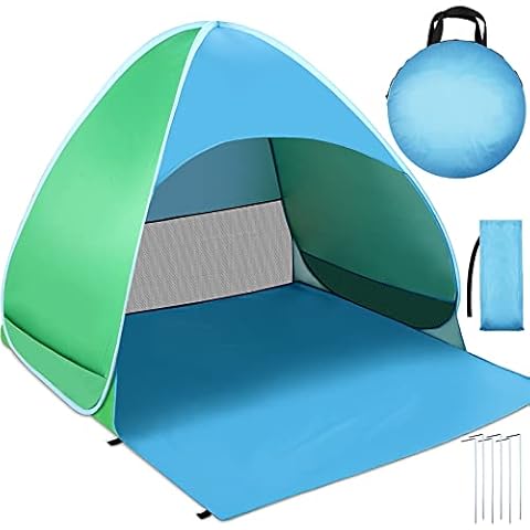 WONSEFOO Strandmuschel UV-Schutz 50+ | 2-3 Personen Strandzelt Cover