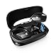 Produktbild Bluetooth Kopfhörer Sport, AXUAN Kabellose Kopfhörer 3000 mAh Ladebox, 130 Stunden Spielzeit IPX7 Wasserdicht, True Wireless Stereo Semi-In-Ear-Ohrhörer, für Laufen/Fitness-Schwarz (Schwarz)