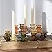 WDHODEC Glass Candlestick Holders 12PCS Taper Candle Holders for Table Centerpiece Vintage Colorful Candle Sticks for Wedding, Party and Birthday Table Decoration(Brown)