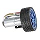 JGA25-371 -Encoder-Getriebemotor-Kit mit Montagehalterung und 65-mm-Rad für Autoroboter und Drucker, DC12V, 130 U/min (U/min 500)