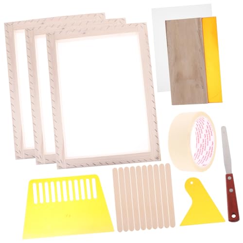 Kit de sérigraphie complet avec cadre bois et outils faciles pour impression textile - 2