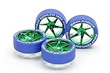  Tamiya 95504 Cerchi Verdi con Gomme Blu 25° Anniversario [Limited Edition] Mini 4WD