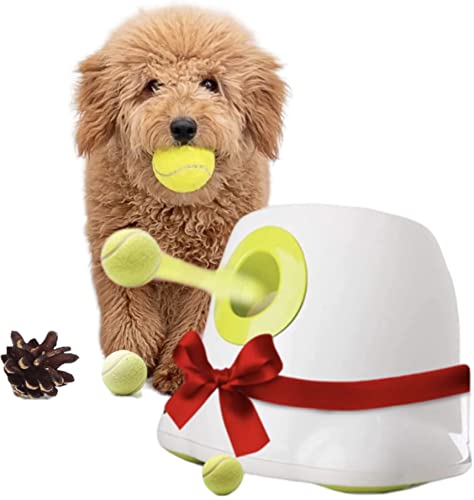 A1Pets Automatic Dog Ball Launcher / Automatic Ball Launcher For Pets / Interactive Puppy Pet Ball Indoor Thrower Machine / Fetch Machine For Small And Medium Size Dogs / 3 Balls Included #TOP29