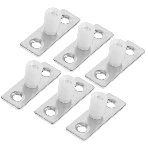 OSALADI 6 unidades de guía de suelo para puerta corredera de metal con eje de nailon de 10 mm, silencioso, para armario y puertas de granero, fácil montaje