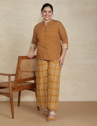 Image of Amazon Brand - Myx Women Loose Mid Rise Palazzo (Available in Plus Sizes)