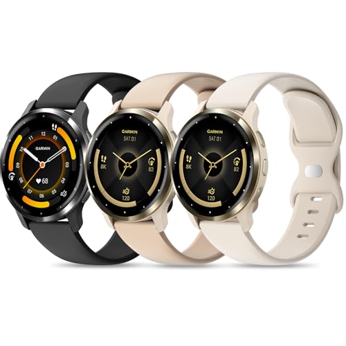 EverAct VRrvoh 3{pbN Garmin Vivoactive 4/Venu 3/Venu 2ɑΉ 22mm NCbN[X\tgX|[cpXgbv Forerunner 265/255/255 Musicp jp, 2