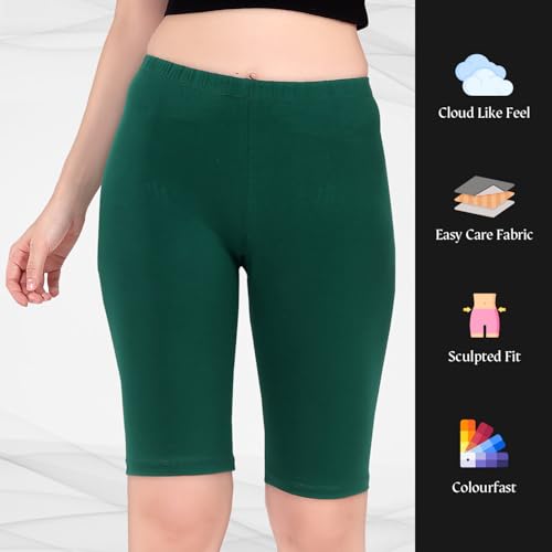 Image of TRASA Women's Cotton Fashion Biker Workout Cycling Shorts, Avialable Sizes: S,M,L,XL,2XL,3XL