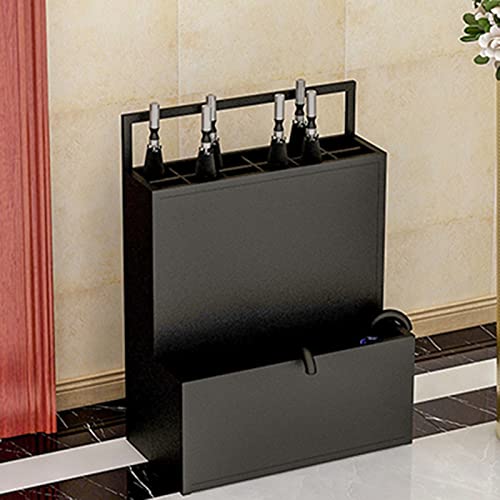 Porte-parapluies en métal noir à 12 emplacements pour maison et bureau - 3