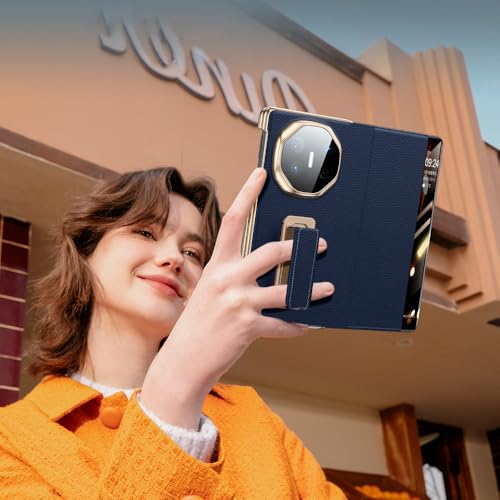 Housse Huawei Mate X6 5G à fenêtre de visualisation et béquille pliable verte - 2