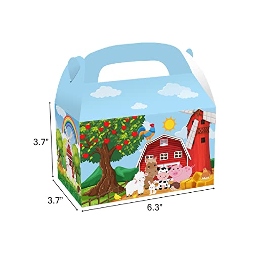 CIEOVO-24-Pack-Farm-Animals-Party-Goodie-Gift-Boxes-Farm-Animals-Paper-Gift-Boxes-Bags-for-Barnyard-Farm-Animal-Theme-Boys-Girls-Birthday-Baby-Shower-School-Activities-Party-Supplies-Decoration CIEOVO 24 Pack Farm Animals Party Goodie Gift Boxes Farm Animals Paper Gift Boxes Bags for Barnyard Farm Animal Theme Boys Girls Birthday Baby Shower School Activities Party Supplies Decoration