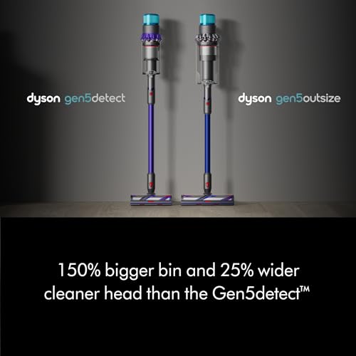 Image of Dyson Gen5outsize Cordless Vacuum, 250AW, 3 Power Modes, Up to 140 Minutes, XL bin, Illumination Reveals dust, HEPA Filtration, All Floor Types