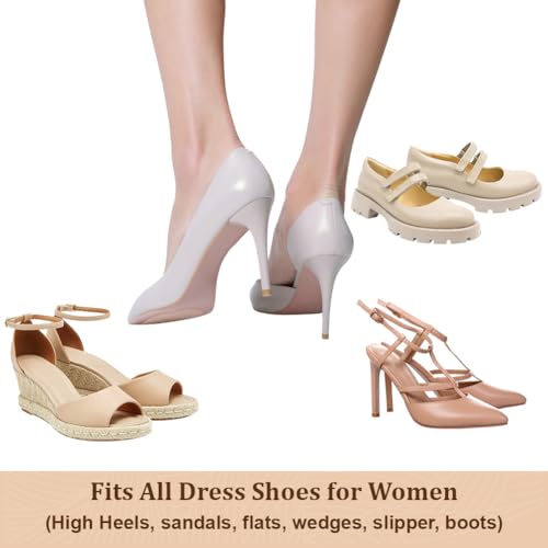 3 pares de plantillas de cuero autoadhesivas para tacones altos mujer miniatura 5