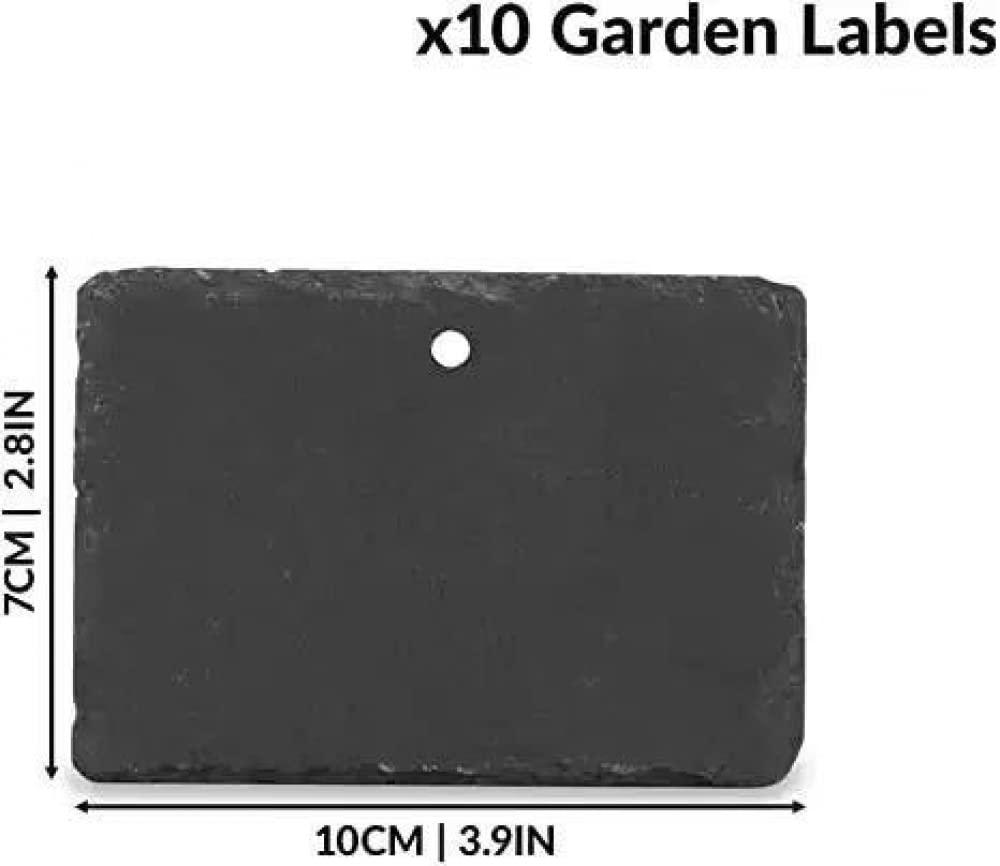 1 Set Schiefer-Gartenetiketten Pflanzenidentifikation Schild Rechteckig Pflanze Eisen Hängeetikett Farm Töpfe Blumenbeet