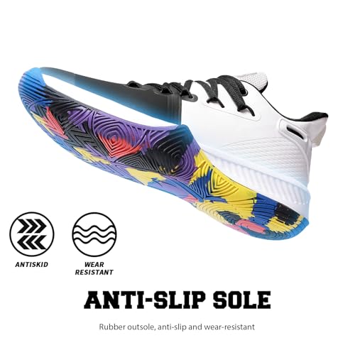 ASHION Mens Basketball Shoes Lightweight Breathable Sneakers Anti Slip Sports Shoes for Running Walking Mid Top Sneakers4