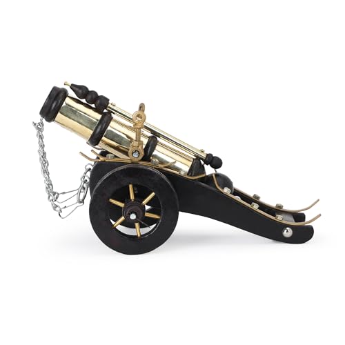 Small Decorative Cannon with Chain - 30cm Overall Length, 25cm