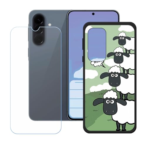 BMPNLSZ �K�p Samsung Galaxy A57 5G�p+HD�����K���X�ɓK�����ėpTPU�P�[�X�A�V���J�Q���P�[�X�o���p�[�ی�o�b�N�P�[�X-Samsung Galaxy A57 5G�p�ɓK����9�d�x�X�N���C�u�h�~�X�N���[���v���e�N�^(6,7") 